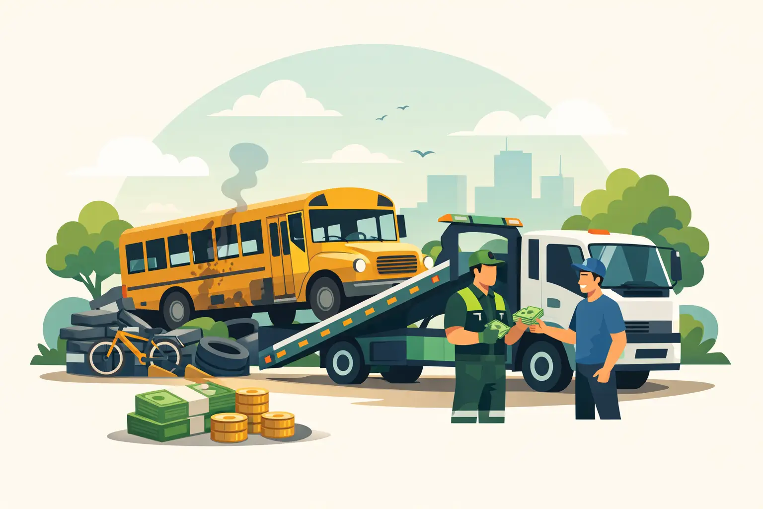 Junk Bus Removal Service for Fast Cash